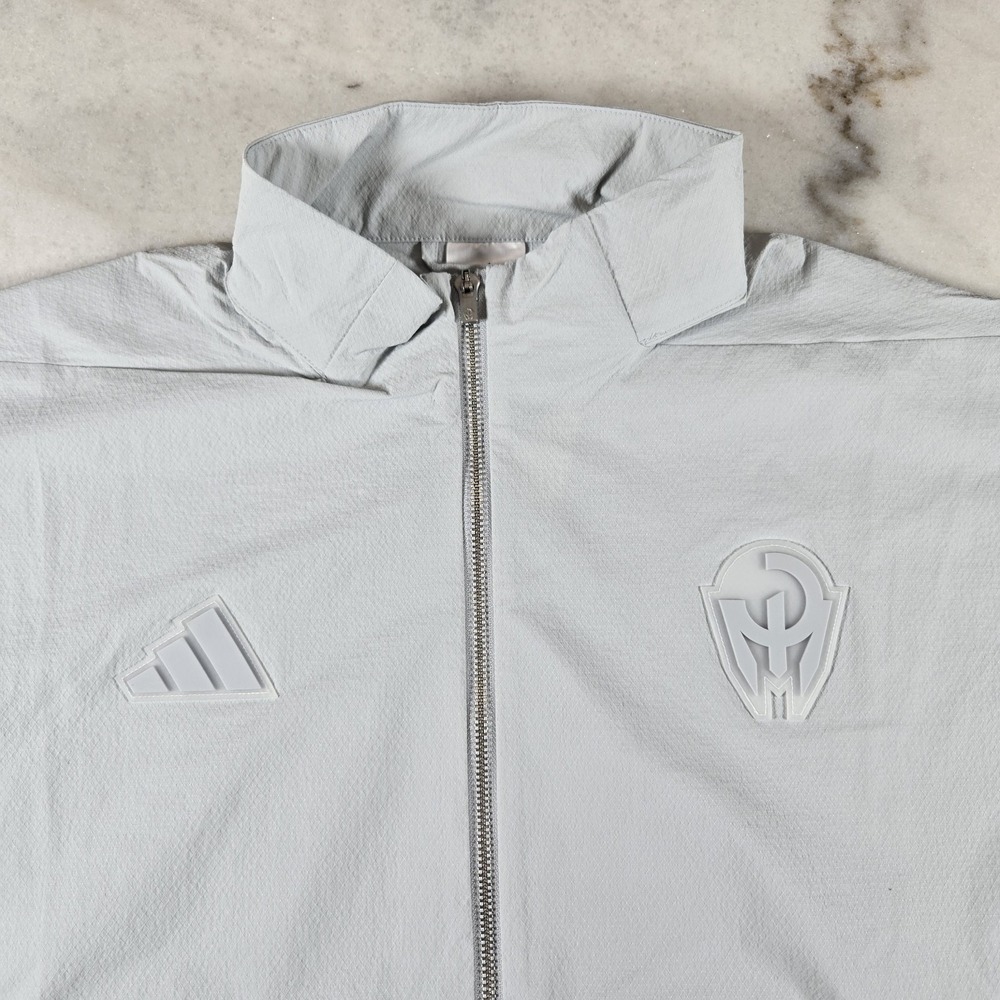 Adidas x Patrick Mahomes Track Jacket Mens Medium Grey‎ Lightweight Full Zip